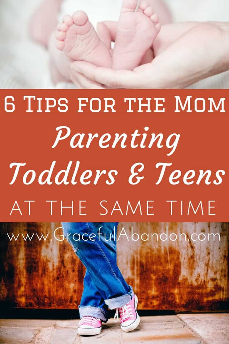 I was pregnant with #8 and planning the oldest's 18th birthday party. Wow, did it feel a bit surreal, straddling the generations! But as I prayed and asked God to help me appreciate this beautiful time, He showed me all of the blessings. These 6 tips will encourage and bless every mama who parents teens and toddlers at the same time.