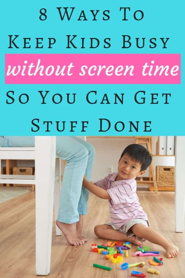 Here are 8 ways to entertain your kids...plus 4 bonus mom hacks...so you can get stuff done with kids at home.