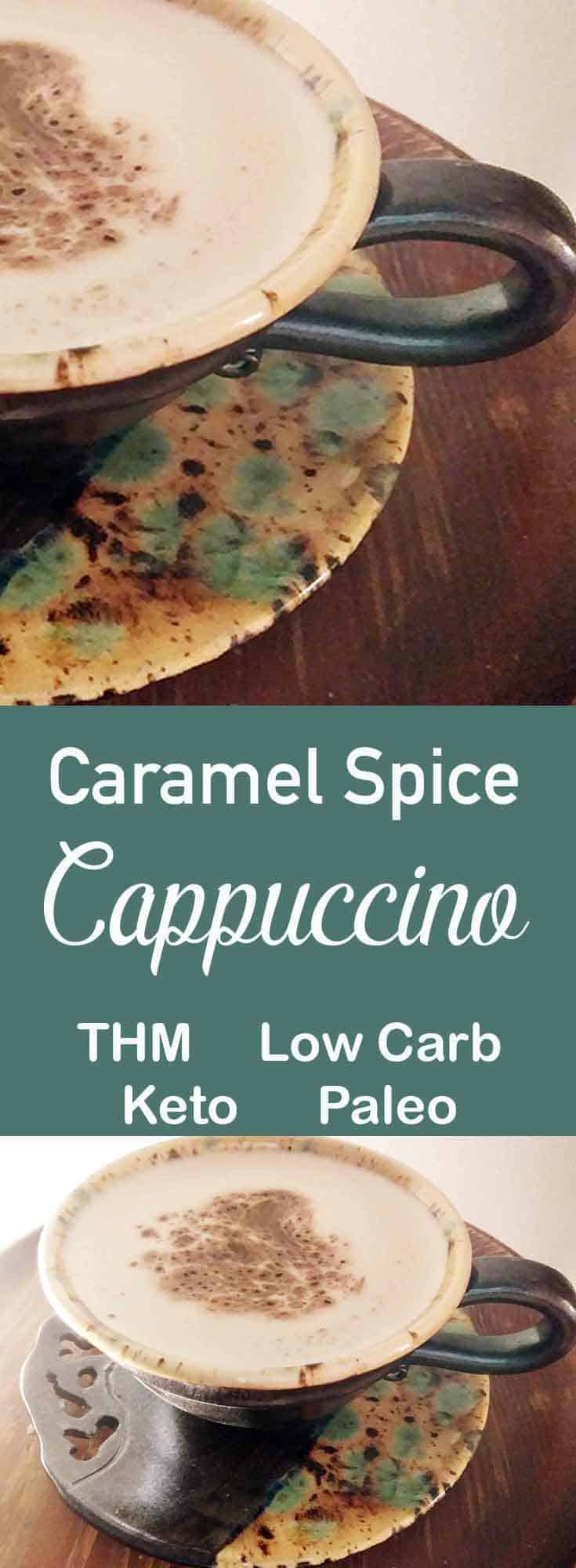 This spiced caramel cappuccino can be a trim healthy mama fuel pull or a deep S. It can also be easily suited for any low carb/keto/paleo follower.