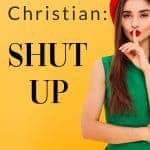 What happens when Christians talk too much? It's not pretty. Sometimes the best thing the Church can do is shut up.