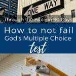 How to Not Fail God's Multiple Choice Test for your life